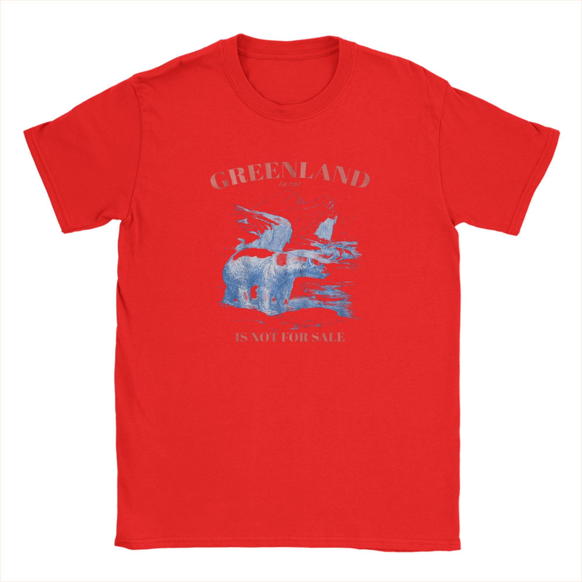 

Vintage T Shirt Summer Greenland Is Not For Sale Novelty T Shirts Pure Cotton Tee Shirt Awesome Loose Short Sleeve Top Tees S