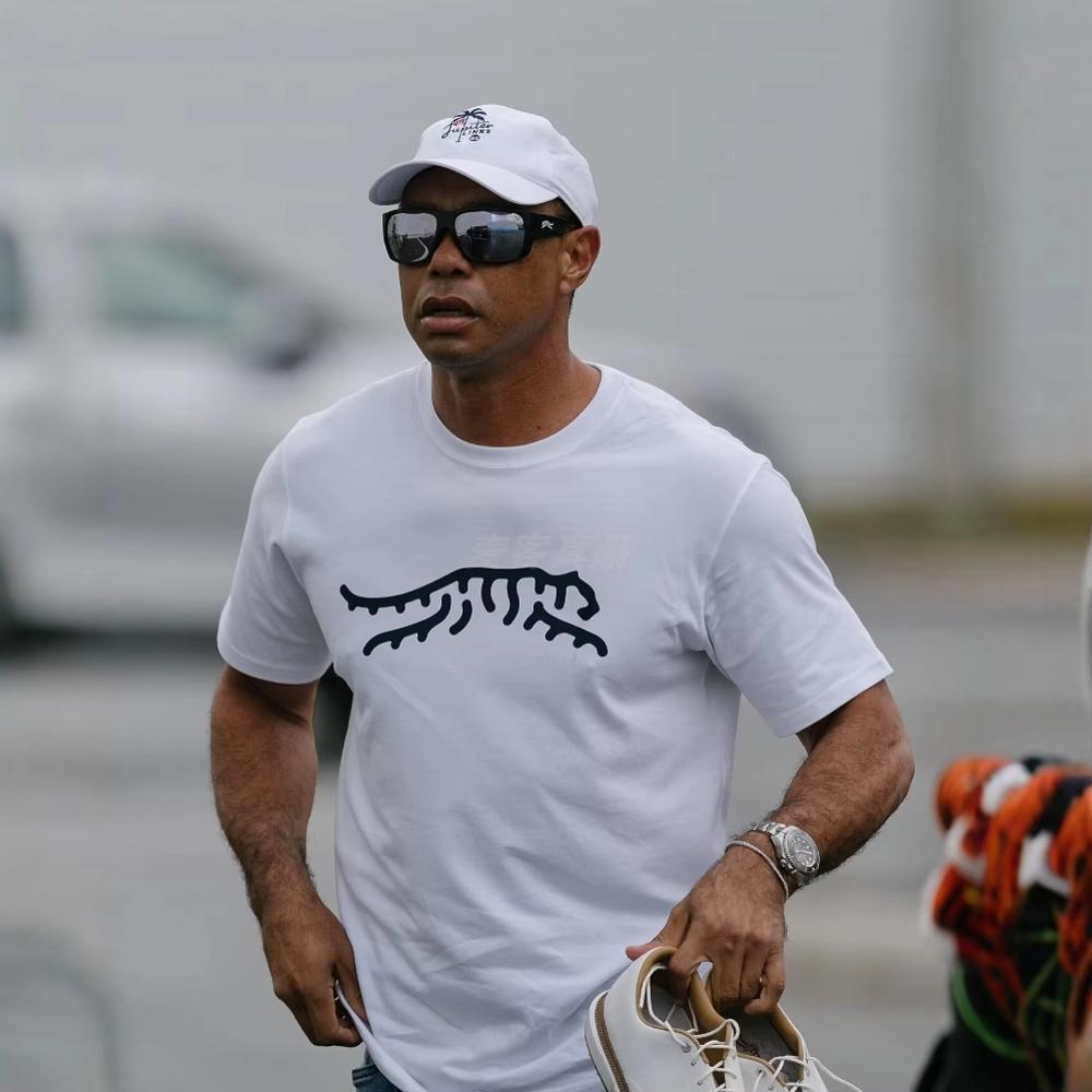 

2025 Лето Новая Футболка Sunday Red Icon Гольф Тайгер Вудс Мужская Свободная Удобная Круглый Вырез Короткий Рукав Спорт Уличная Мода 4XL