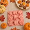 Flexible Jelly Molds for Home DIY Pumpkin Leaf Maple Flower Silicone Mold, Candy Pudding Cake Versatile Kitchen Baking Soap Candle Tray, Non