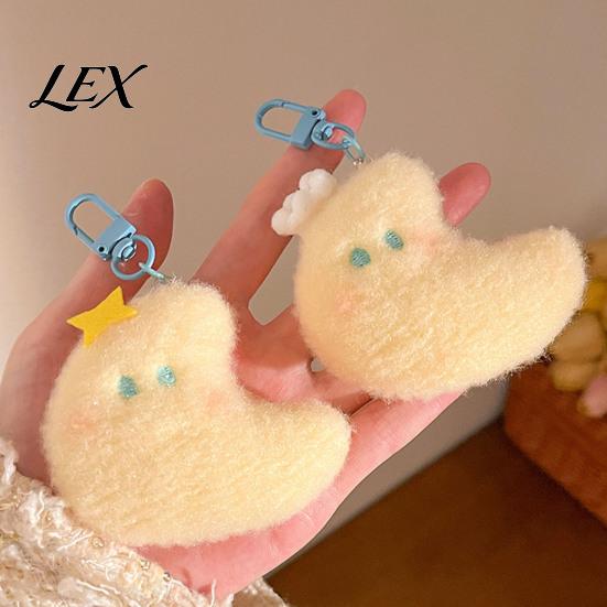 Kawaii Star Moon Plush Pendants Pendant, Cute Keychain Charm Decorative Keyring Accessories for Handbags with Lobster Clasp, Soft Stuffed Pendant