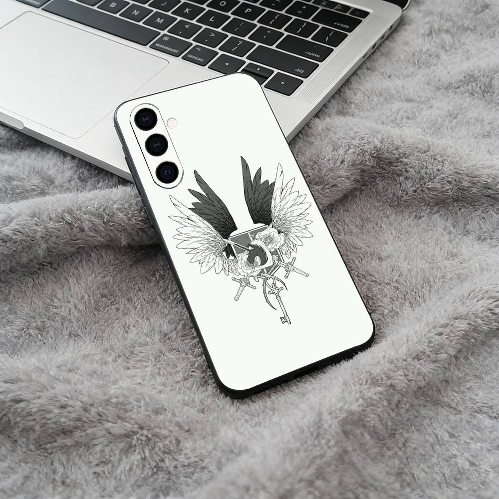 Attack On Titan Hot Anime Black Soft Silicone Phone Case for Samsung Galaxy A73, A71, A72, A70, A53, A52, A51