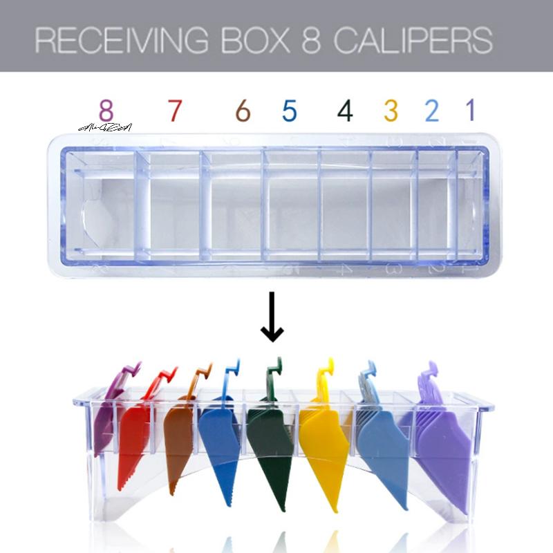 1Pc 8/10 Grid Hair Clipper Storage Organizer Box Limit Comb Salon Tool Special Accessories for Hairdressing