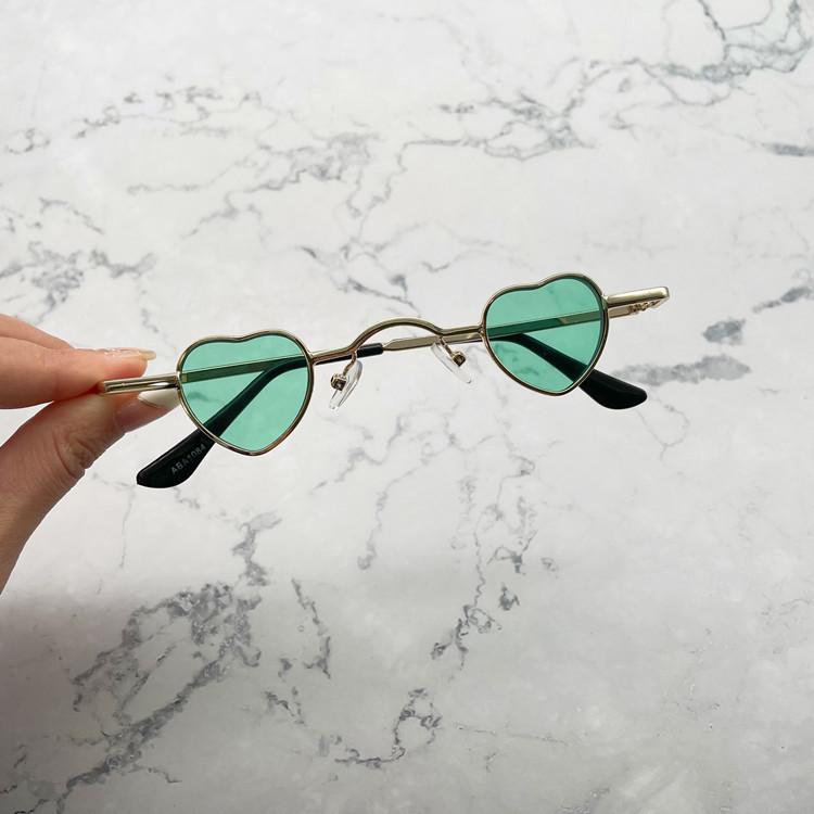 Mini Small Glasses Men'S Trendy Hip-Hop Sunglasses Small Love Retro Funny Small Frame Eyes Personalized Sunglasses Women
