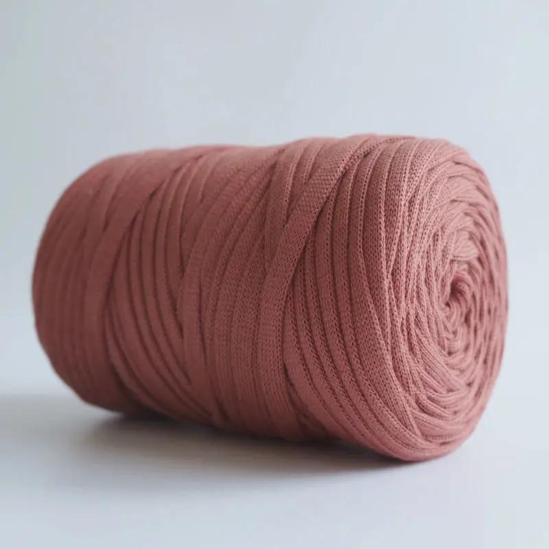 Flat Knitted Fabric Thread, Hollow Yarn Flat Ribbon Thread, DIY Handmade Woven Bag Hook Sandals 250g Crocheting