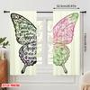 2pcs 2D Flat Printing Curtain Butterflies Appear When Angels 100% Polyester Without Electricity Festive Wall Decor for Yard &