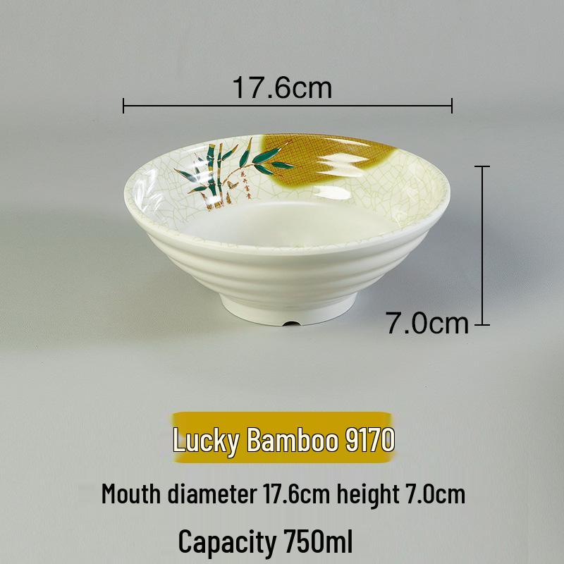 Melamine Ramen Bowl: Porcelain-Like, Large Mala Tang Soup & Noodles Bowl for Wontons & Luosifen