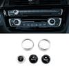 3x 2013- BMW 3 3GT F30 F31 AC AUTO + Volume Control Switch Crystal Knob For BMW 3 | Dustproof | Front | Push Button