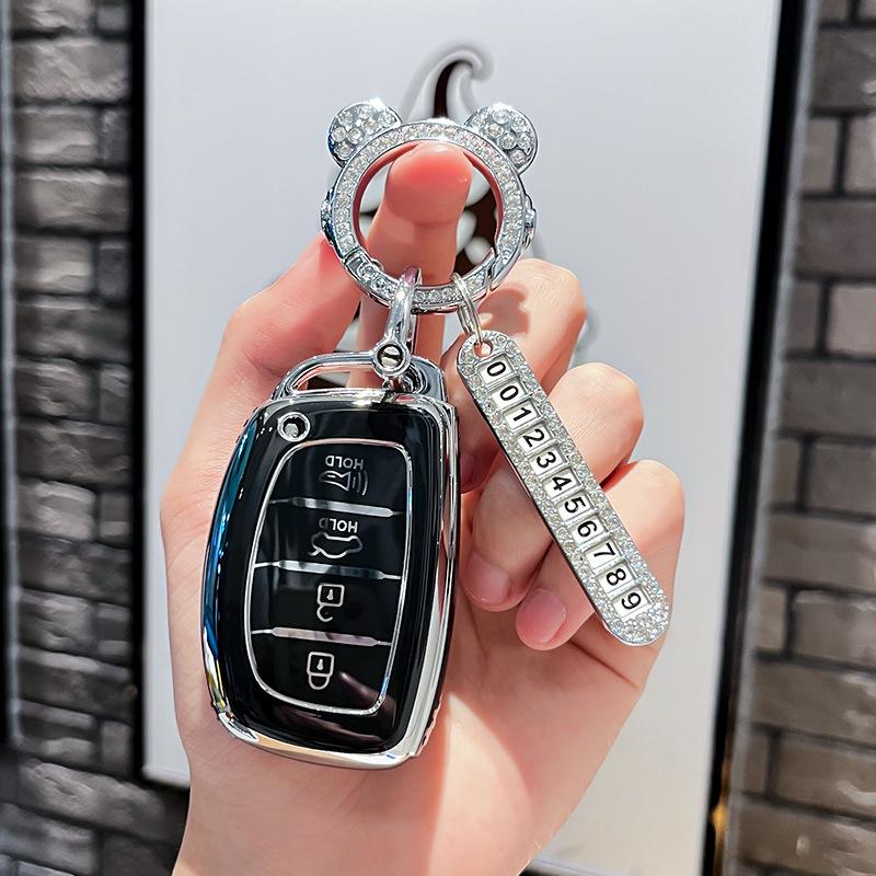 Car Remote Key Case Cover Protect Shell Fob For Hyundai Creta Ix35 Ix45 I10 I30 I40 Tucson Santa Fe Rena Sonata Elantra Azera