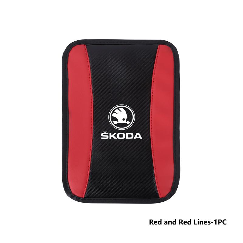 GQEW9 For Skoda Car Armrest Mat Center Console Arm Rest Protection Cushion Kamiq Karoq Octavia 2 3 Rapid Scala Kami Fabia VII VRS