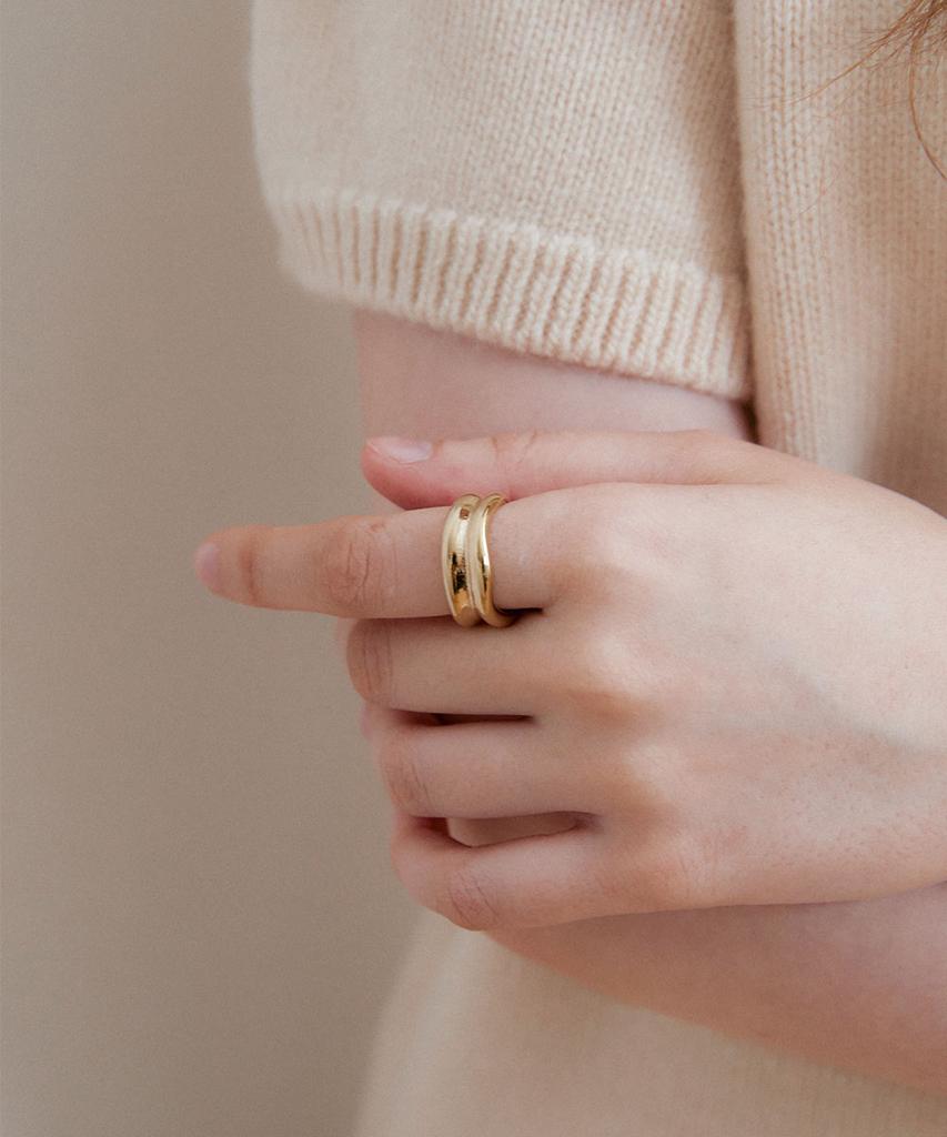 Halden Wave Fold Ring (R014_Gold)