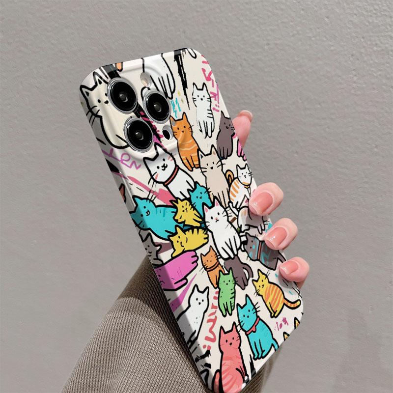 Luxury Clmj Swag Lovely Cat Glossy Film Hard PC Phone Case for Google Pixel 7 7a 8 8a 9 9a Pro XL 5G