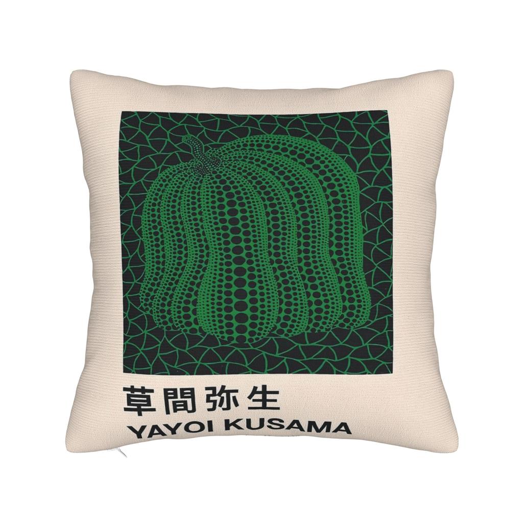 Yayoi Kusama Art Square Pillow Case Polka Aesthetic Cushion Cover Vintage Zippered Decorative Throw Pillow Case Cover for Seat