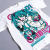 Hatsune Miku Vocaloid Rock Guitar Graphic T‑Shirt Anime Girl Music Band Crew Neck Short Sleeve Unisex Casual Streetwear Tee Top for Fans Daily Wear