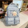 Schoolbag New Fashion Versatile School Bag Female Junior High School Student High Value Cute Backpack Pain Bag Large Capacity Backpack Bag