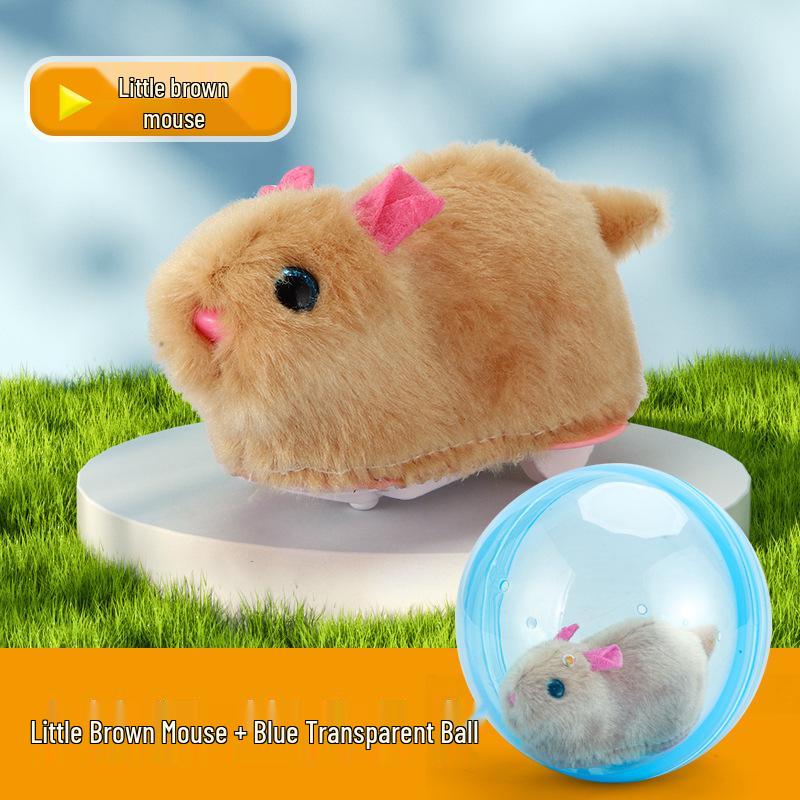 Electric Plush Hamster Spinner: Interactive Cat Teaser & Rolling Ball Toy for Fun Parent-Child Play