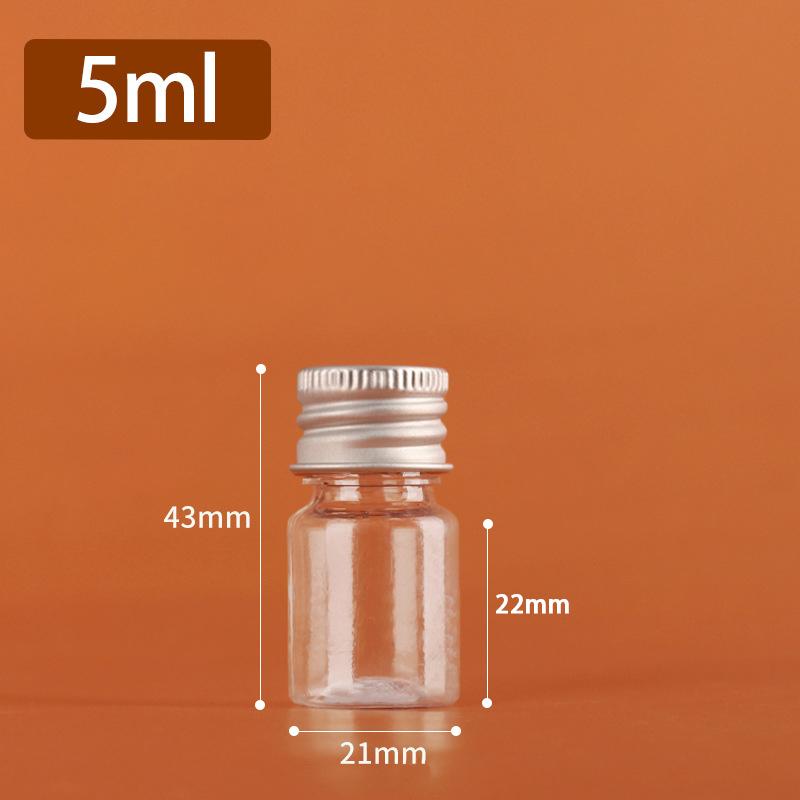

Transparent Plastic Bottle 5ml 10ml 20ml 50ml 100ml 250ml 500ml Aluminum Cap for Salon Cosmetic Organizer Travel