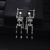 Zinc Zinc Alloy Skeleton Earrings Hip Hop Imitation Human Bone Earrings Halloween Earrings  Accessories