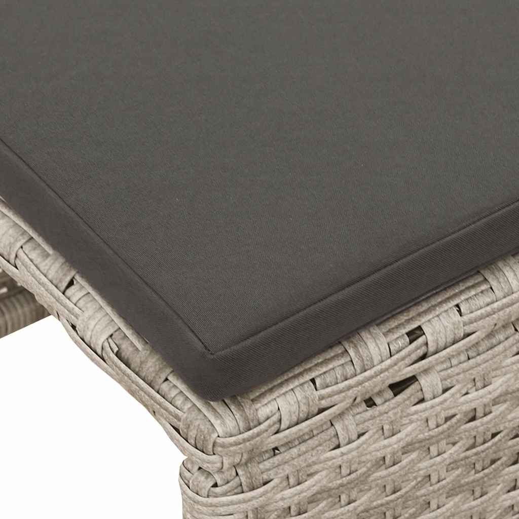 6 Piece Garden Sofa Set in Light Gray and Dark Gray Poly Rattan