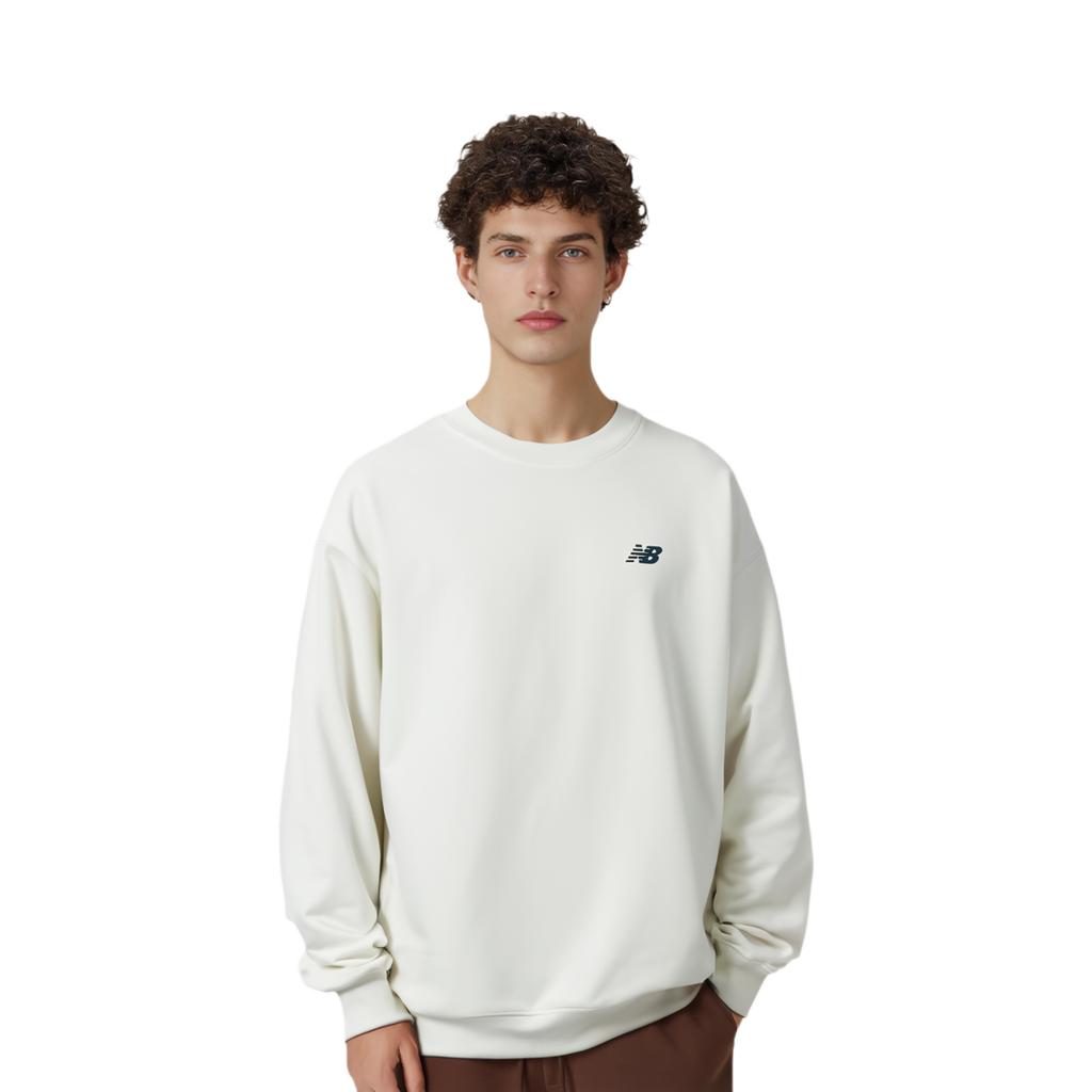 New Balance Sweatshirts Men's White Crew Neck Moderate Other NCD42081-IV