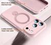 360° Magnetický Stojan Tekutý Silikonový Kryt na Telefon Pro iPhone 17 Air 13 14 15 16 Pro Max Plus Držák pro Magsafe Nabíjení Ochranný Kryt