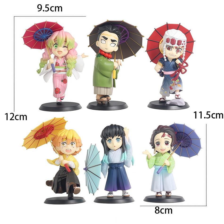 Figures  Plum Rain Series Tanjiro Kamado Nezuko Action Model Pvc Statue Doll Ornament Collection Toys Present For Kids