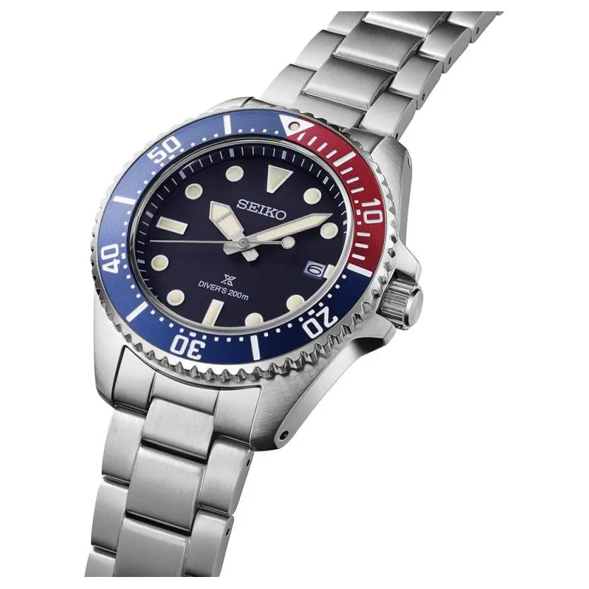 Seiko Prospex Series Waterproof 200M Solar Quartz Movement Stainless Steel Watch Men Watches Blue SNE595P1