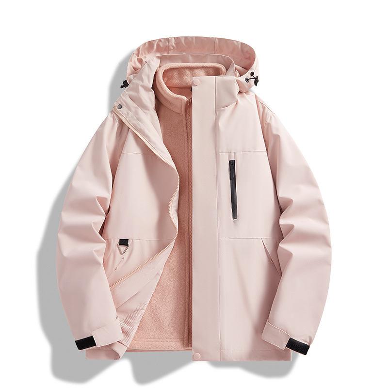 Popular Jacket Men's and Women's Jacket Winter Outdoor Three-in-one Removable Two-piece Set