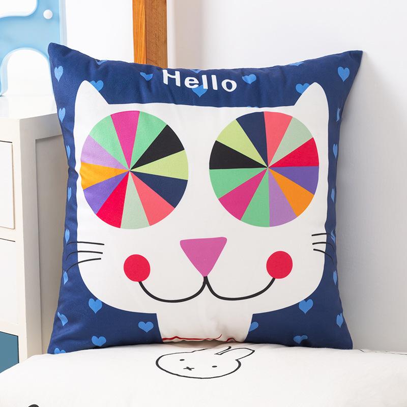 Cartoon Animation Patterns Throw Pillow Cover With Short Plush Print For Living Room Sofa Decoration Cushion Cover Pillow Covers
