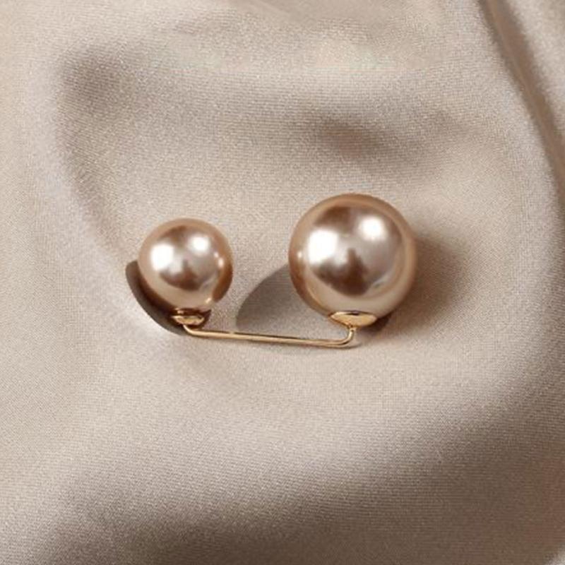 Pearl Brooch Pins For Women Safety Pins Neck Button Fashion Waist Pins For Dress Shrink Waist Circumferences