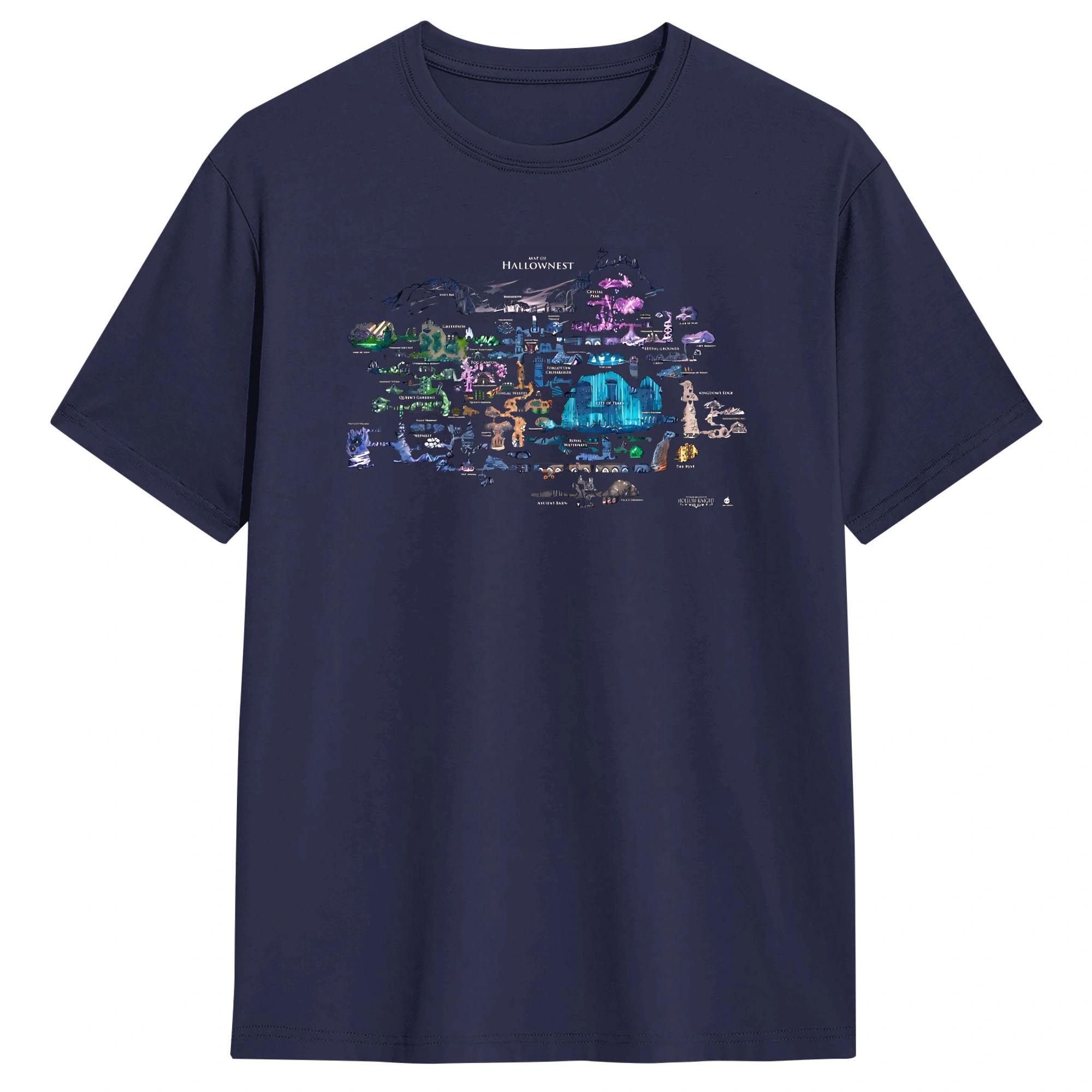 

Unisexs Map of Hallownest Hollow Knight Complete World Atlas T Shirts Clothing Summer Short Sleeve T Shirt Crew Neck Tee Shirt 4XL