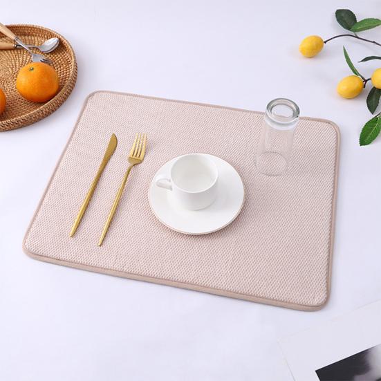 Yousheng Microfiber Drying Mat Super Absorbent Quick-Dry Dish Drying Pad for Kitchen Countertop Heat Resistant Dining Table Mat for Pots Pans Cups