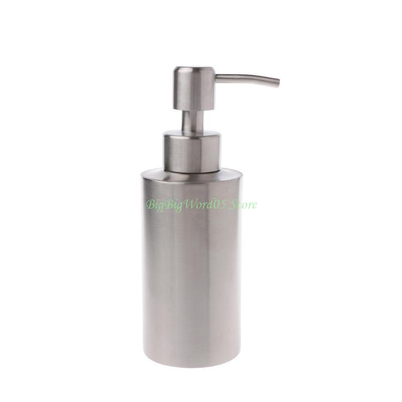 24TE 304 Stainless Steel Liquid Soap Lotion Dispenser Bottle Kitchen Bathroom