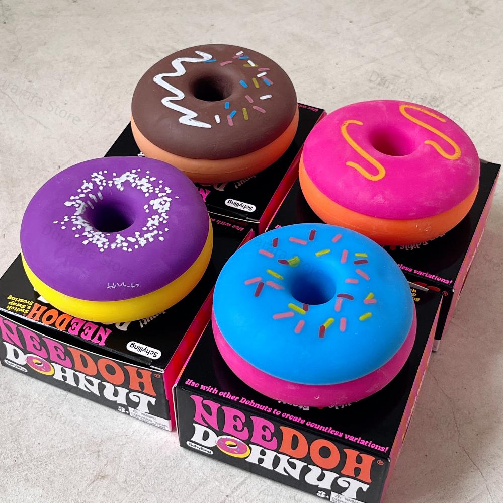 Schylling Needoh Dippin Dazzler Ei Donut Stressverlichting Squishy Kubus Anti-Angst Knijpspeelgoed Voor Focus ADHD Populatie Cadeaus blue