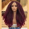 Premium Synthetic Hair Lace Front Wig Afro Kinky Curl High Temperature Fiber Synthetic Braided Wigs for Black Women