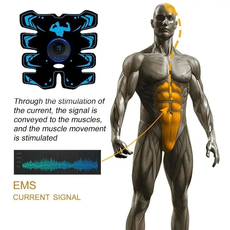 EMS abdominal muscle trainer 8-mode 19 intensity ABS three in one trainer home exercise lazy fitness equipment set