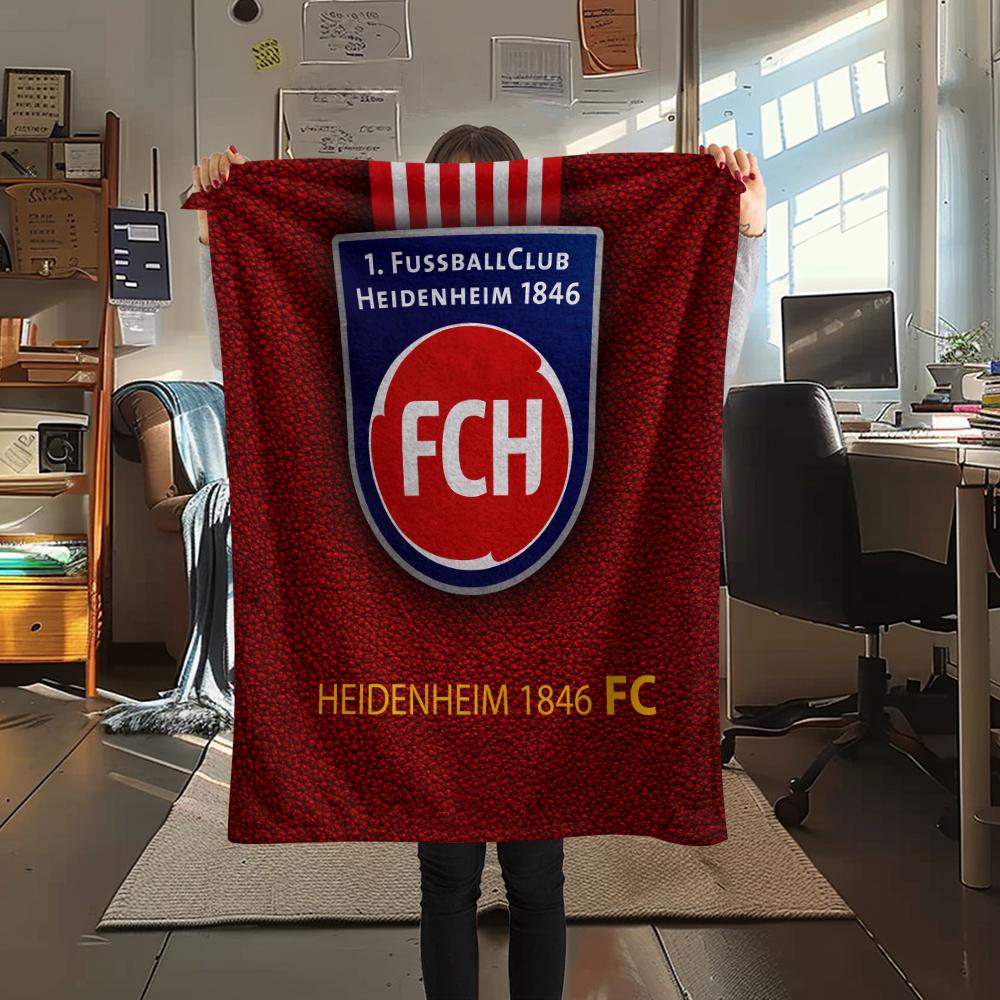 FC Heidenheim, vzorovaná flanelová deka, Vysoká kvalita, Pohodlná pro všechna roční období, Domácí dekorace, Teplo a pohodlí, Ideální pro dárky.