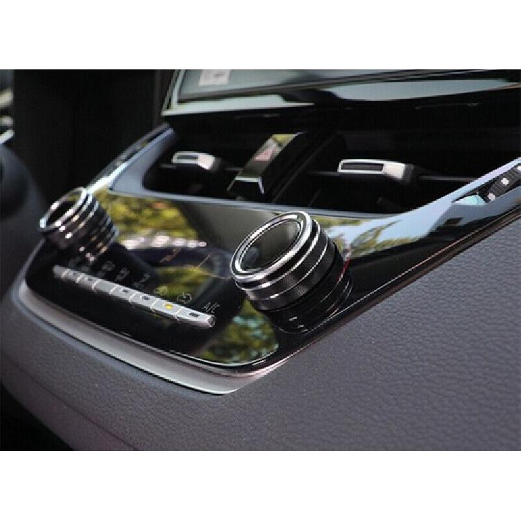 For Toyota GR Corolla 2023-24 Black Aluminum Central Console AC Knob Cover Trim