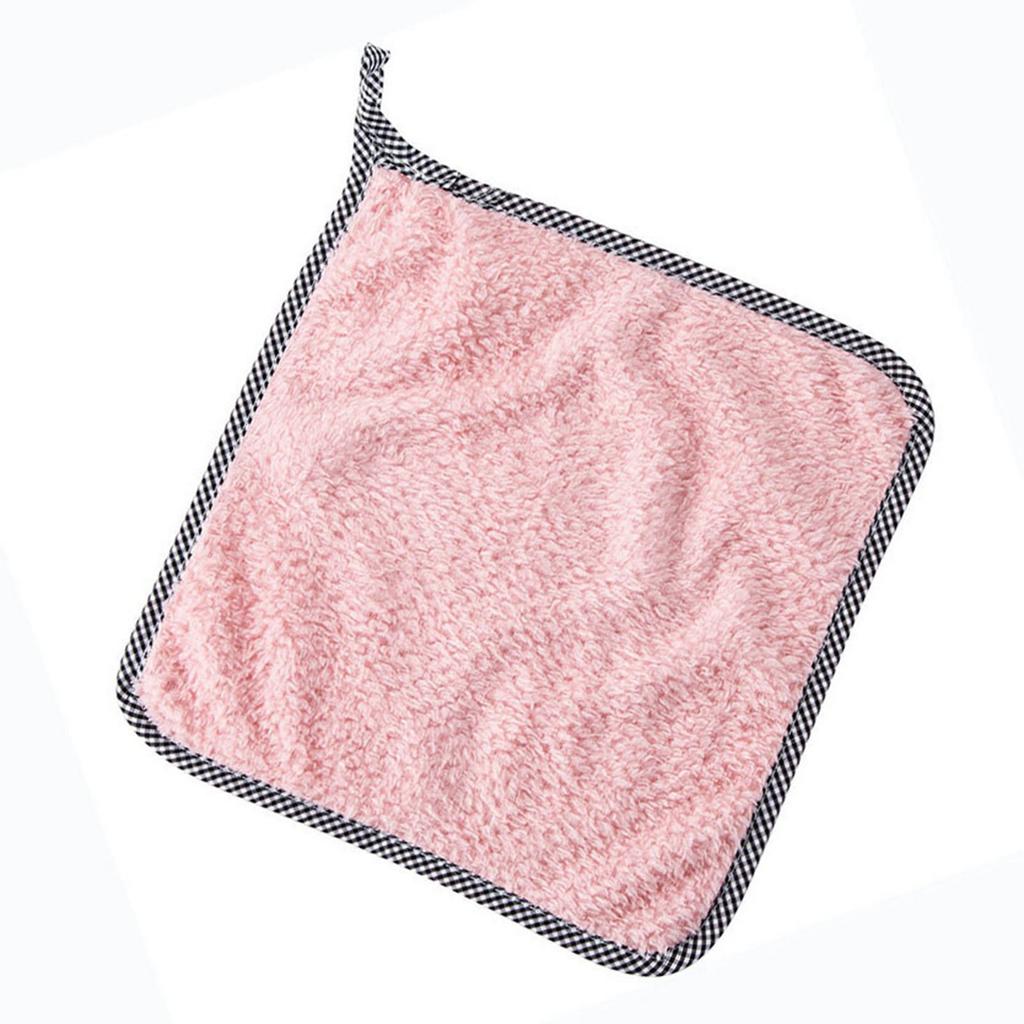 Hanging Hand Towel Coral Fleece Multipurpose Absorbent Cleaning Cloth Dishcloth for Home Kitchen