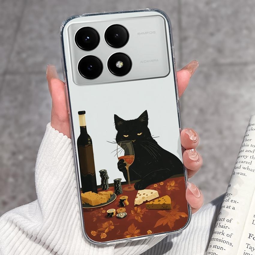 

Case For Redmi K70e K60e K80 K70 K60 K50 K40 K30 K20 Pro K30i Cute Cartoon Piggy Pattern Phone Cover Transparent TPU Anti Fall Shell For Redmi Housing Redmi K50 Gaming