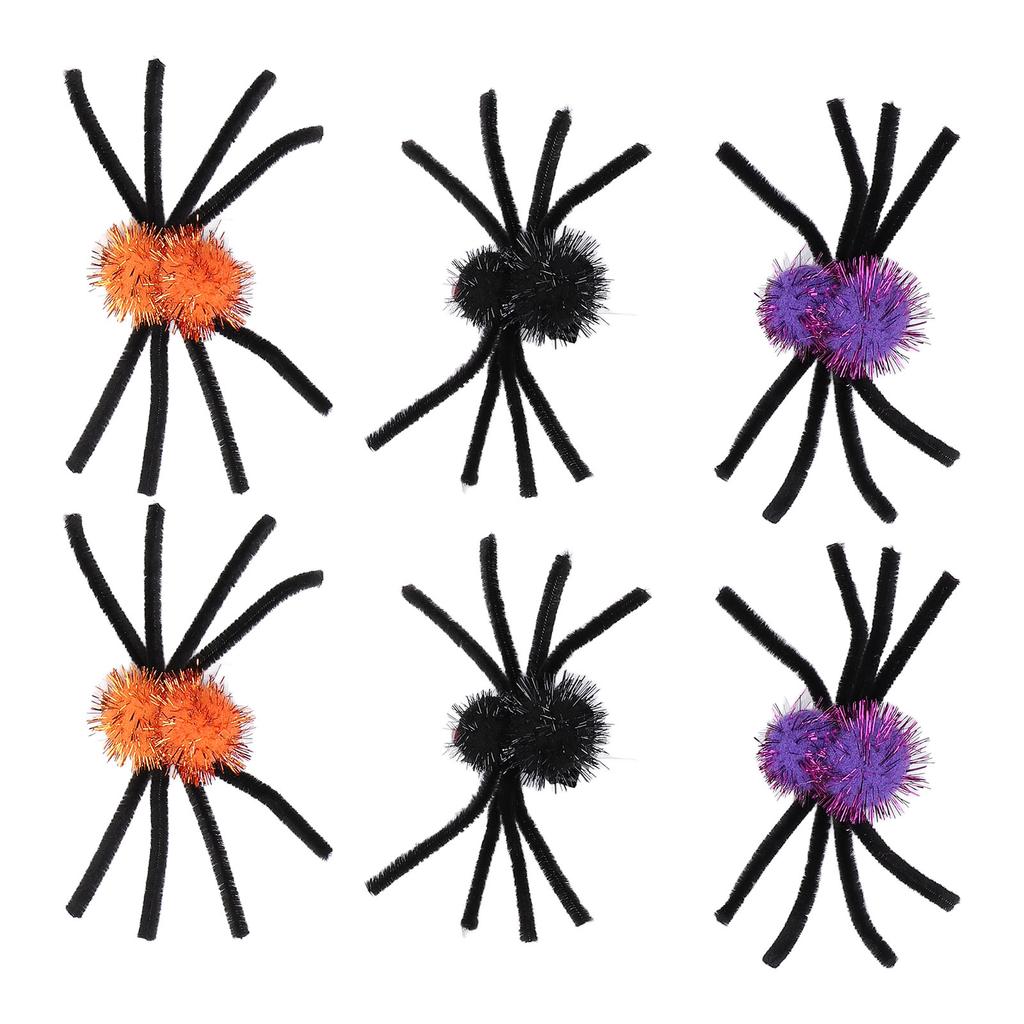 6pcs Spider Hair Clips Party Decoration Hairpins Props Funny Spider Clip Hair Accessories for Festiv