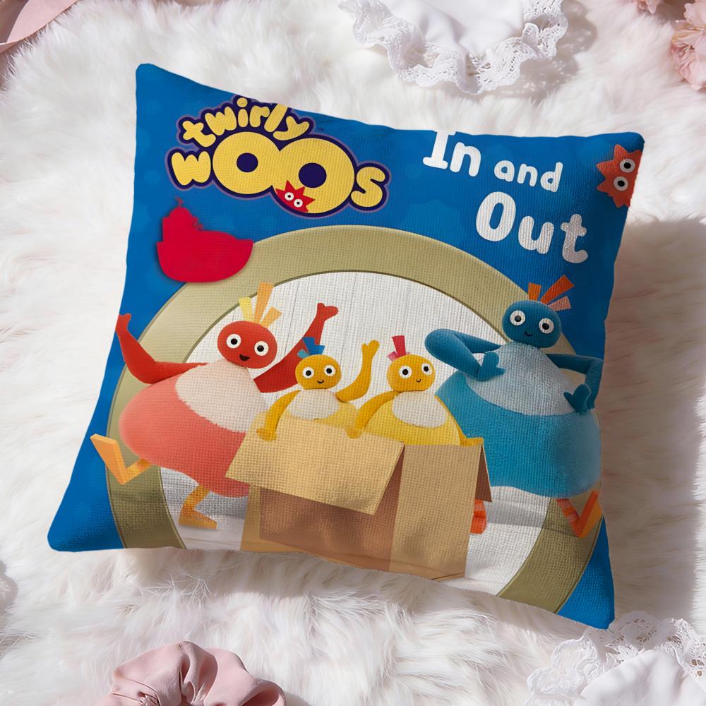 

Twirlywoos cartoon Cushion Cover Premium Comfort Reversible Pillow Cove -Two in One Design for Any Room & Car Interior 30cmx30cm