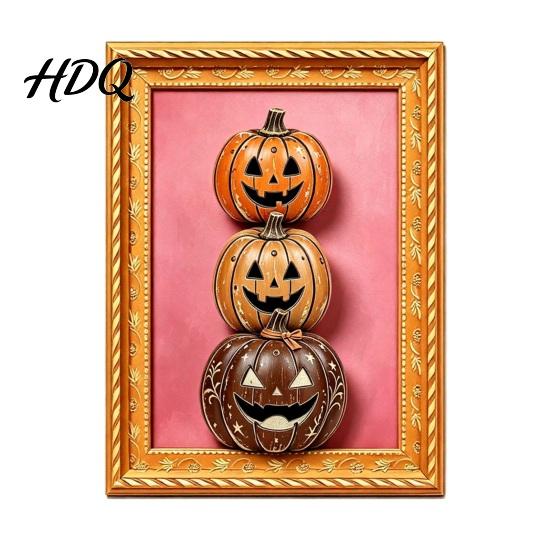 Durable Magnetic Decor Halloween Pumpkin Frame Refrigerator Magnet Vintage Ghost Fridge Decorations Whiteboard Decorative Magnet for Holiday