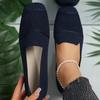 Women's Solid Color Daily Shoes, Slip On Soft Sole Flat Breathable Knitted Shoes, Lightweight Low-top Shoes