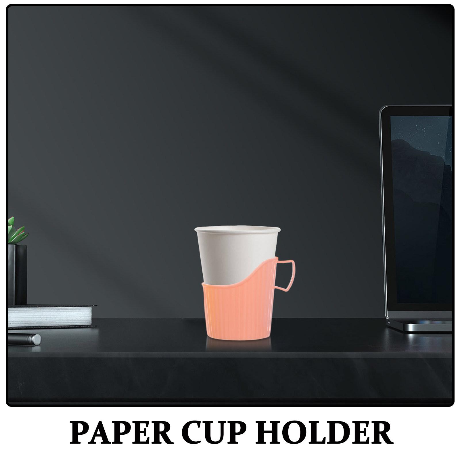 

20Pcs Anti-Hot Cup Holder PP Material Disposable Paper Cup Stand Space-Saving for Milk Tea Shops Anti-Scald Mug Holder other