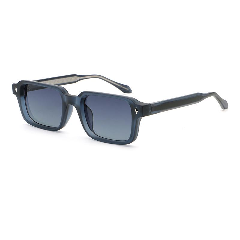 Women s Retro Square Frame Sunglasses with Metal Studs and UV Protection