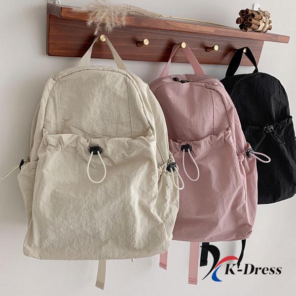String Pocket Daily Bag Nylon Washed Waterproof Carry-All Backpack