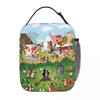 The Little Mole Insulated Lunch Bag Portable Cartoon Friends Together Lunch Container Cooler Bag Tote Lunch Box Bento Pouch