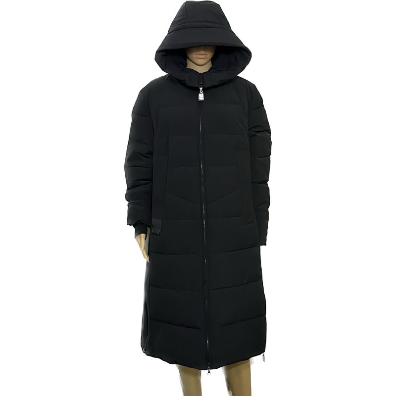 Factory Sample Clothes Hooded down Cotton Cotton-Padded Clothes for Women Mid Length Long Length Overknee Thickened Cold Protective Clothing Winter