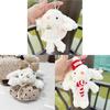 Dopamine Grid Rabbit Soft Toy Keyring With Colorful Bow For Collectors