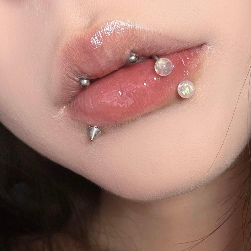 

Титановая сталь Кольцо для губы Внешняя резьба Пирсинг Украшения Пуссет для кости уха White-Rod thick 1.2mm diameter 10mm ball 4mm